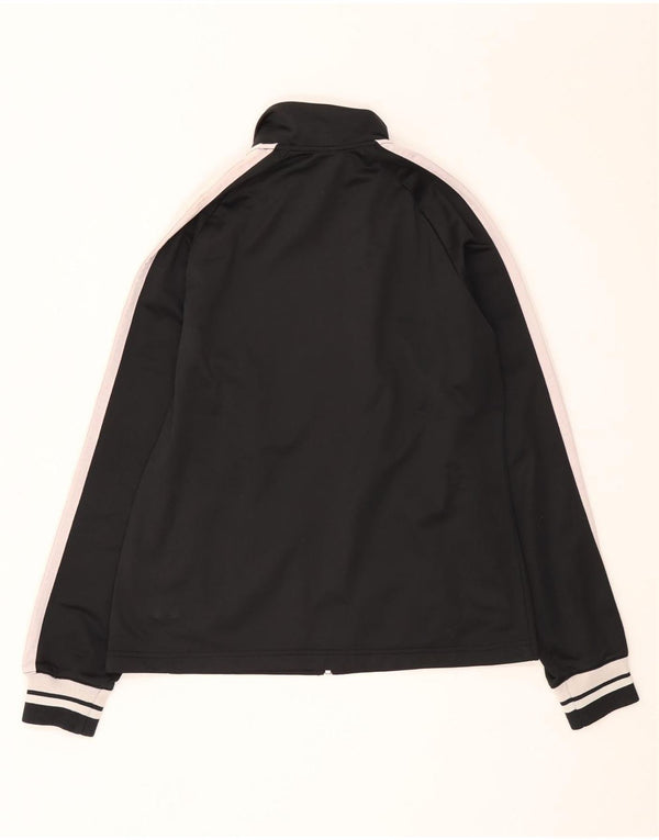 Asics træningsdragt topjakke til kvinder UK 14 Large Black Colourblock Polyester