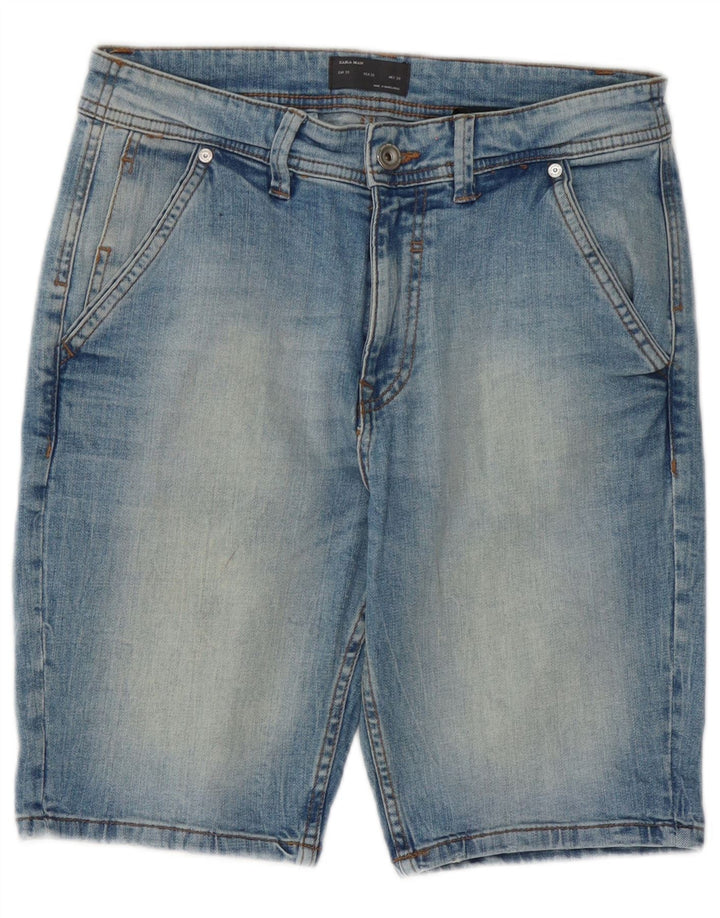 Zara Herre Denim Shorts EU 38 Small W30 Blue Cotton