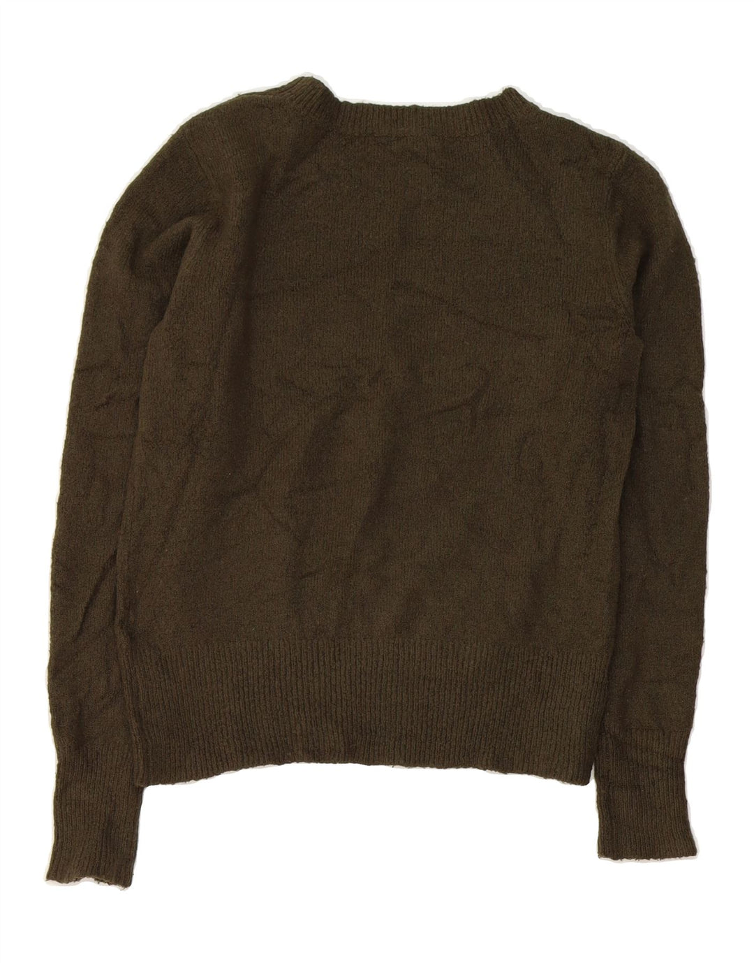 OASIS Womens Crew Neck Jumper Sweater UK 10 Small Khaki Acrylic Vintage Oasis and Second-Hand Oasis from Messina Hembry 