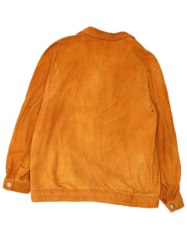 Vintage dame ruskindsjakke IT 46 Stort beige læder