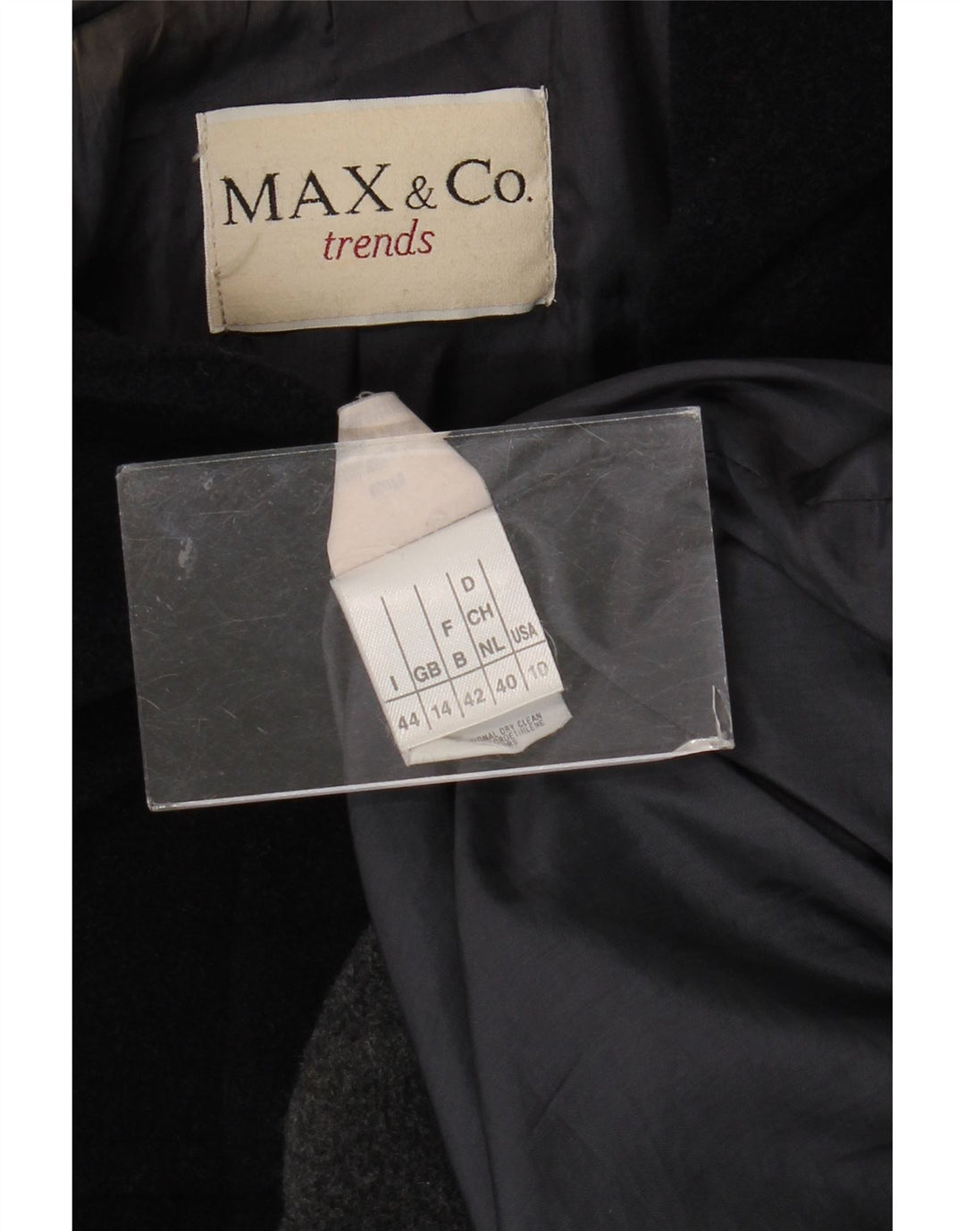 Max & Co. Dame Hooded Duffle Coat UK 14 Large Navy Blue Colourblock