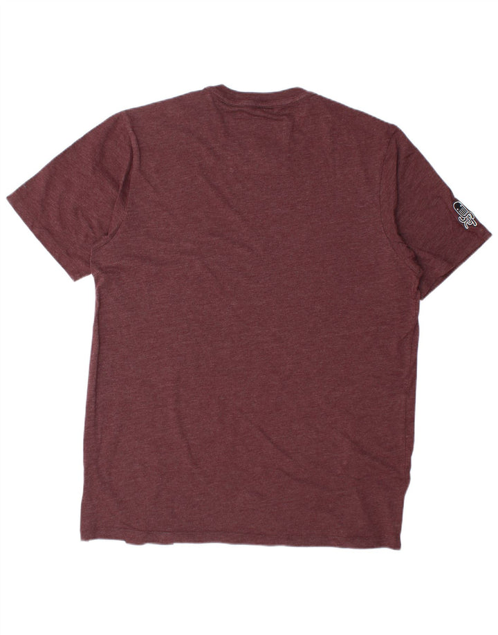 G-Star Herre grafisk T-shirt Top Stor Burgundy Colourblock Polyester