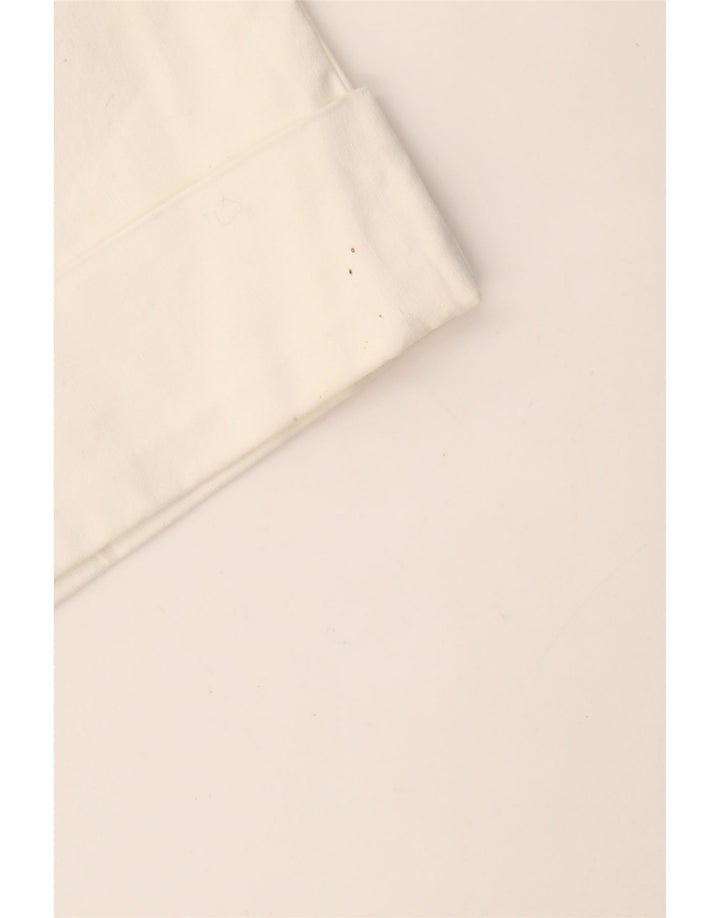 CALVIN KLEIN Dame Slim Capri Bukser US 12 Large W34 L19 Off White