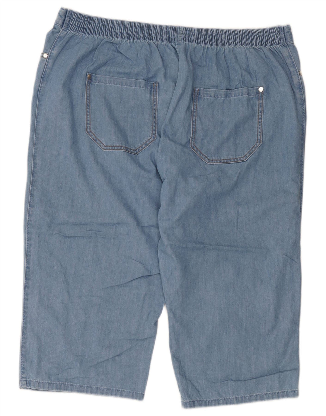 Marks & Spencer Bermuda-shorts til kvinder UK 18 XL W36 blå bomuld