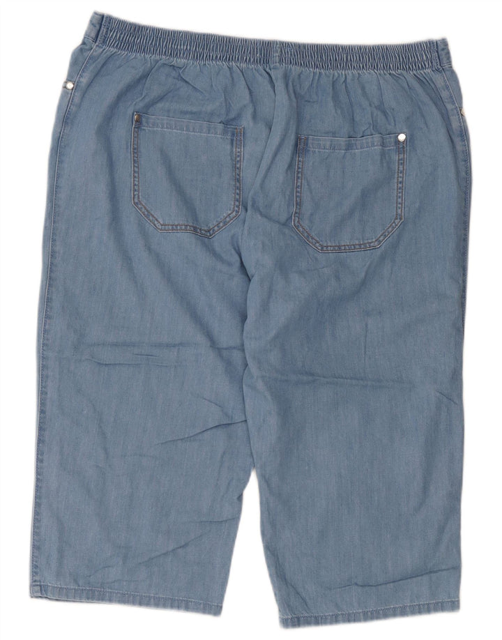 Marks & Spencer Bermuda-shorts til kvinder UK 18 XL W36 blå bomuld