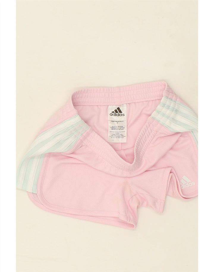 ADIDAS Girls Sport Shorts 6-7 Years Pink Polyester Vintage Adidas and Second-Hand Adidas from Messina Hembry 