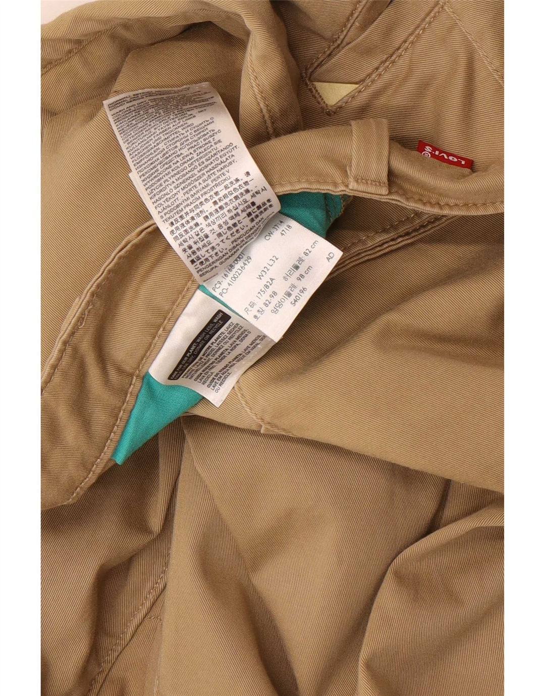Levi's Herre Slim Chino Bukser W32 L32 Beige Bomuld