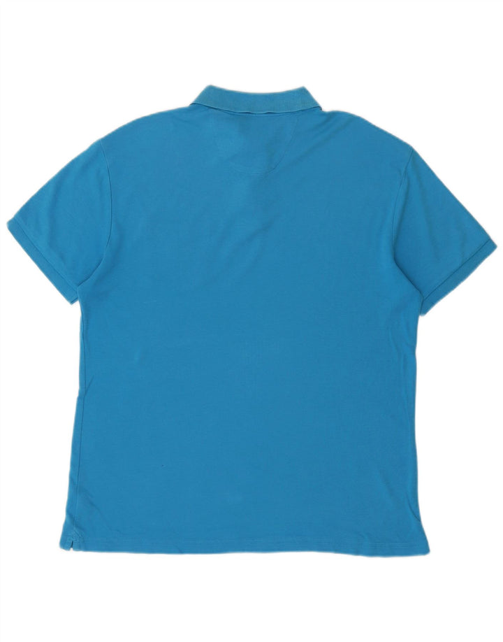 CHAPS Herre Custom Fit Polo Shirt Medium Blue Bomuld