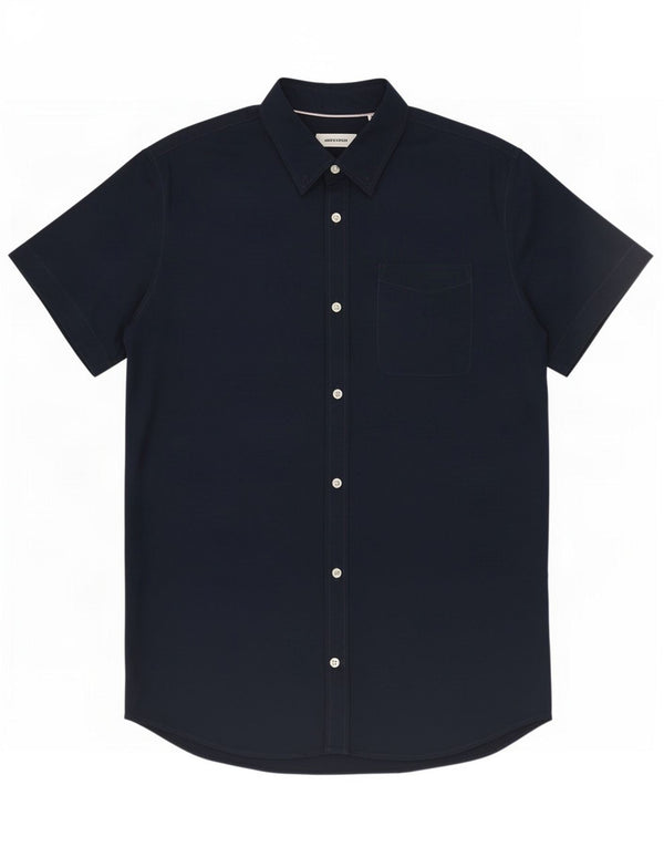 Jack & Jones Kortærmet skjorte til mænd Large Navy Blue Cotton