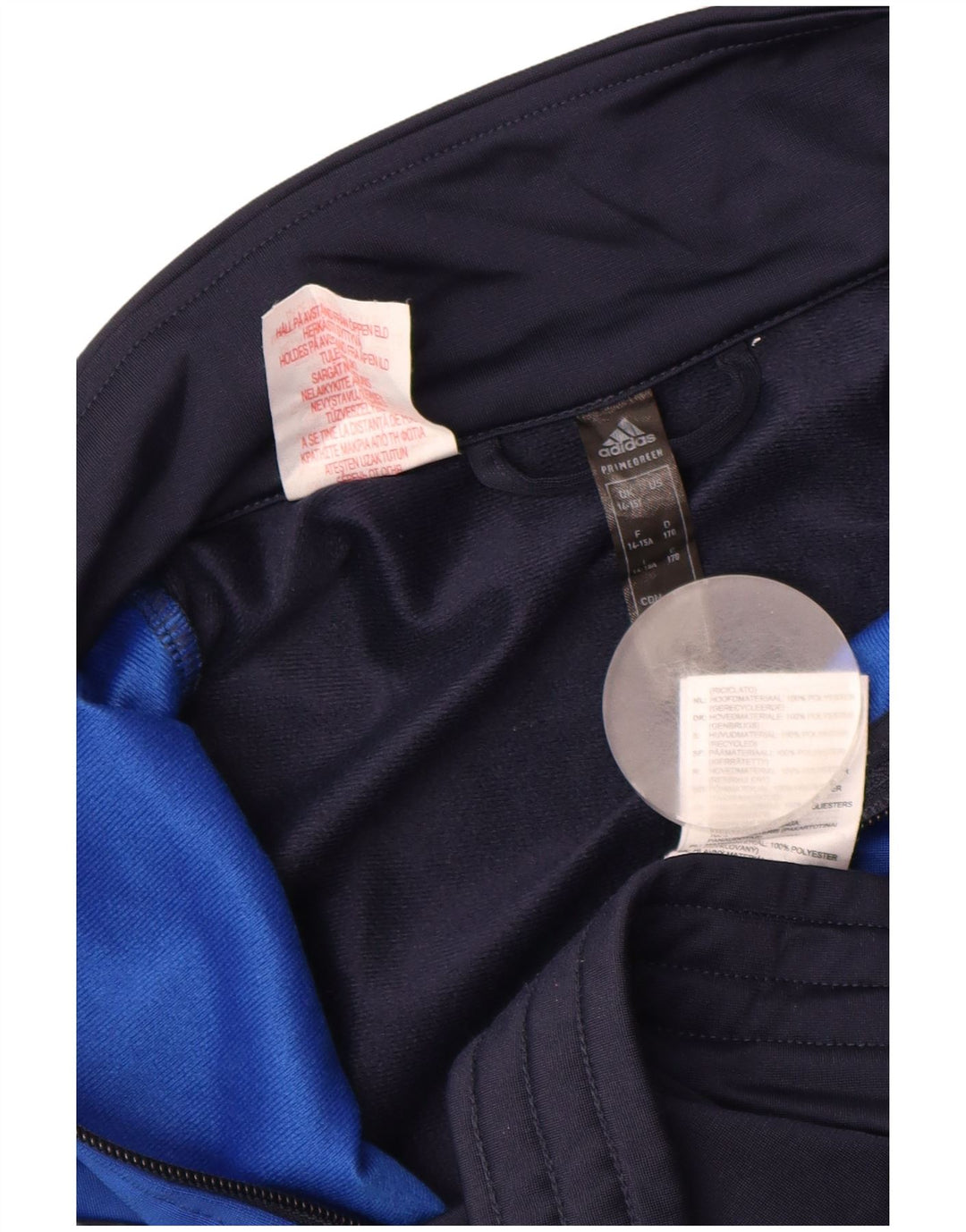 ADIDAS Træningsdragt topjakke til drenge 14-15 år Navy Blue Colourblock