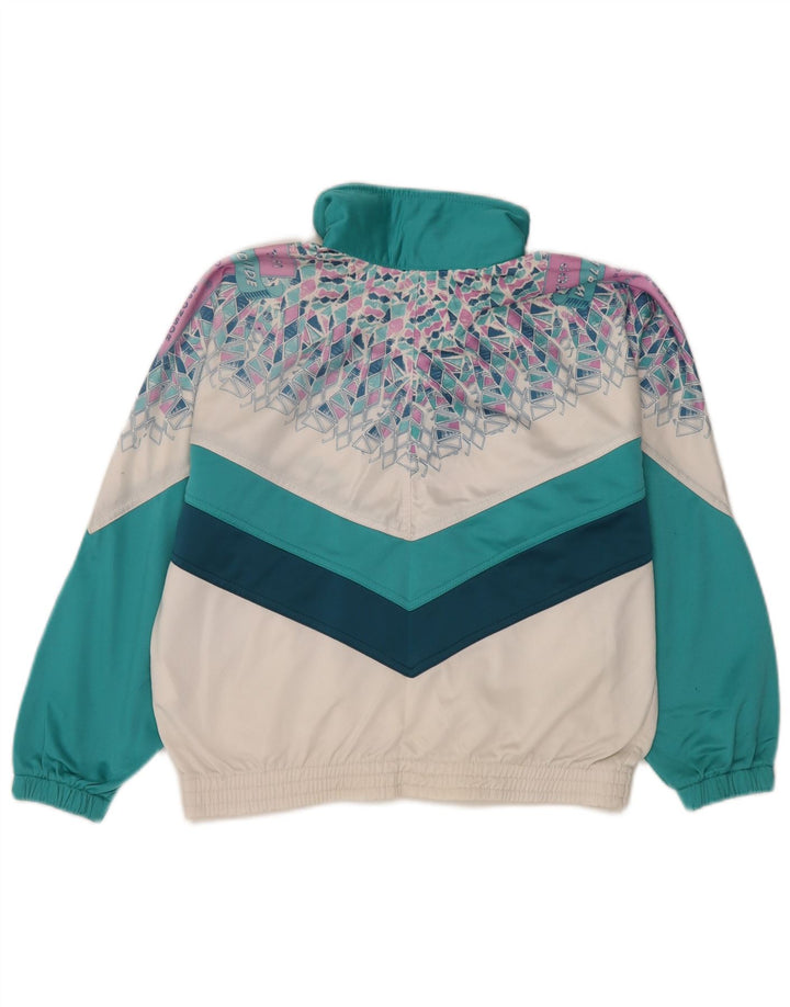Ellesse Herre grafisk træningsdragt Topjakke XS Grøn Geometrisk Retro