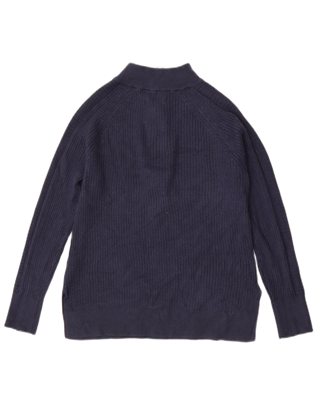 Marks & Spencer Dame sweater med lynlås-hals UK 10 Small Navy Blue