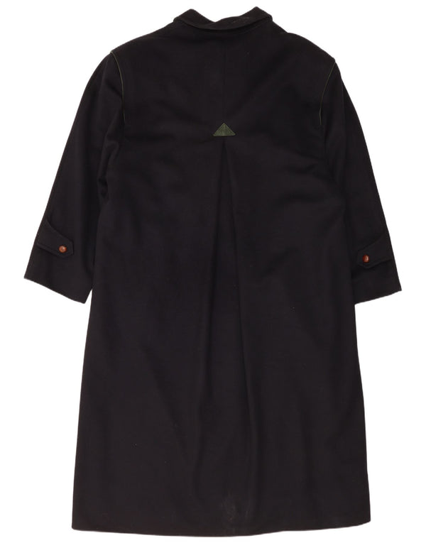 Zeiler Herre Overfrakke UK 40 Large Navy Blue Virgin Wool