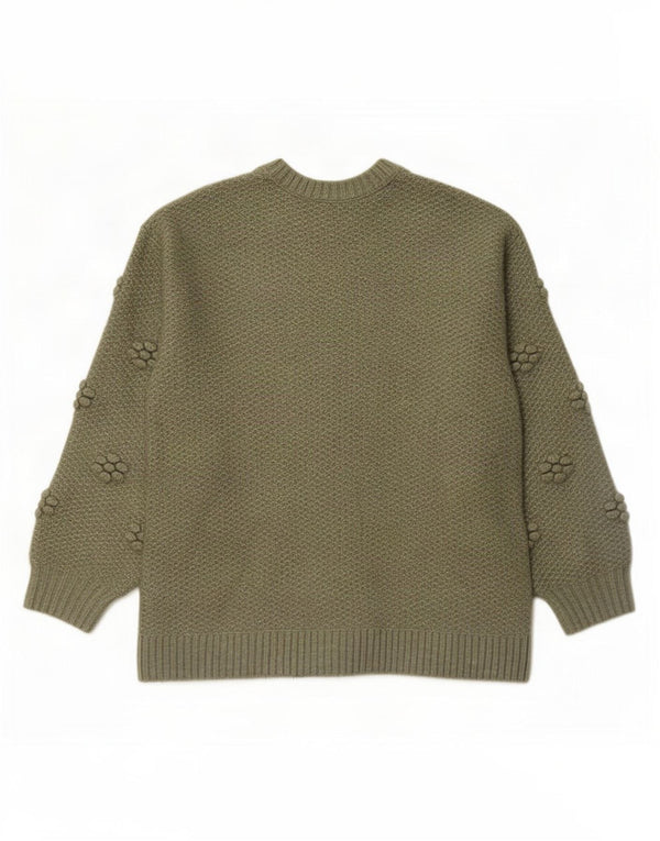 Marks & Spencer Dame sweater med rund hals DK 10 Small Khaki Floral