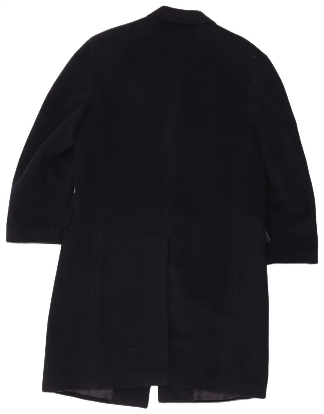 Canali Herre Overfrakke IT 54 2XL Marineblå Uld Klassisk