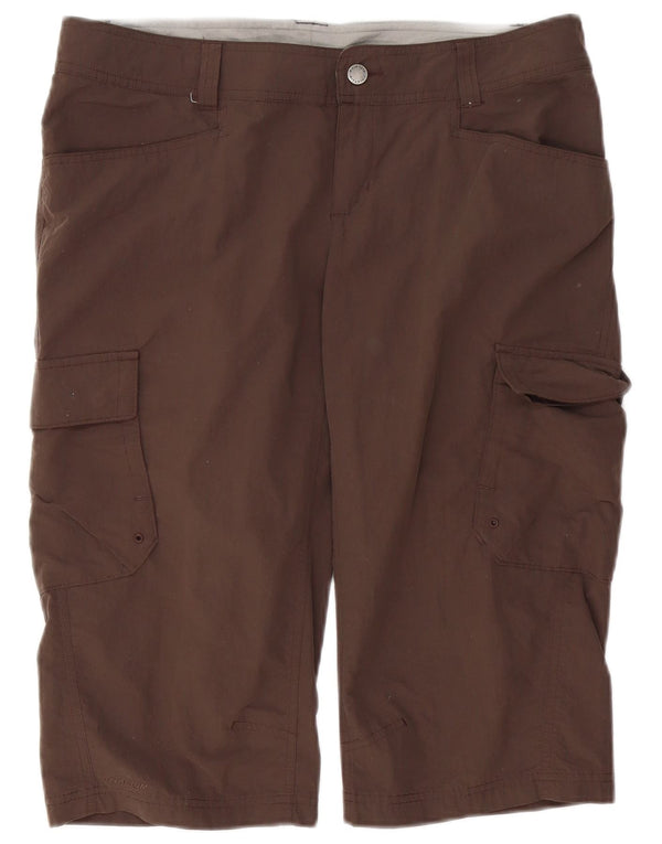 Columbia Womens Bermuda Cargo Shorts US 12 Large W36 Brown Nylon