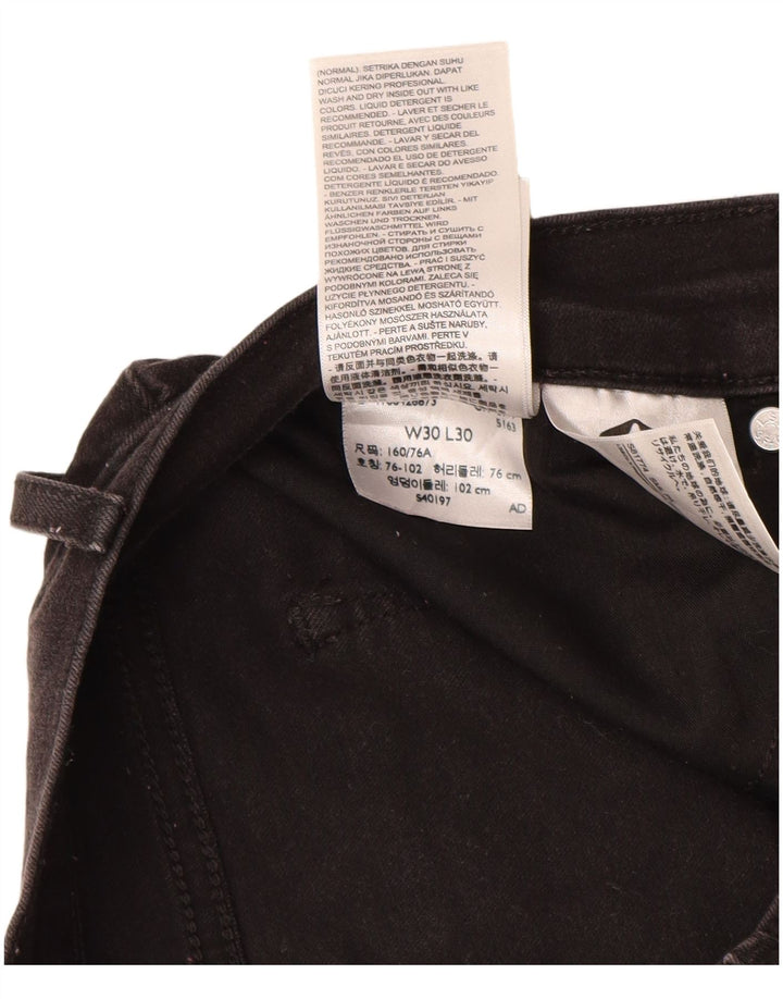 Levi's Womens Curvy Bootcut Jeans W30 L26 Sort bomuld