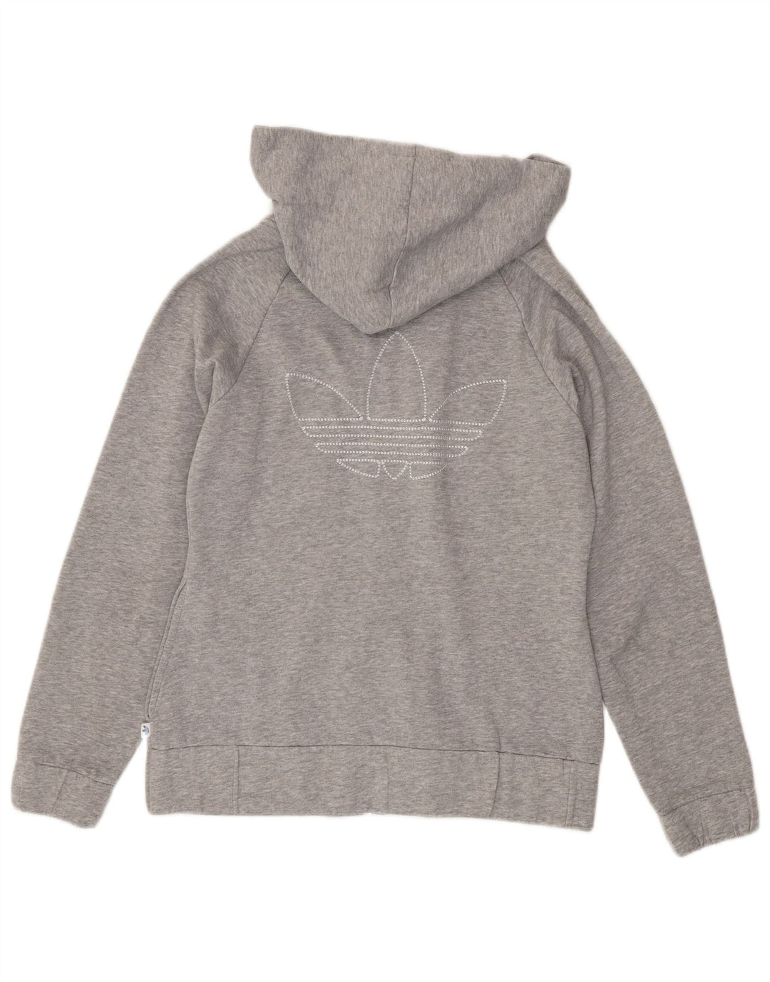 Adidas Dame Hættetrøje Sweater UK 10 Small Grå Flecked Polyester