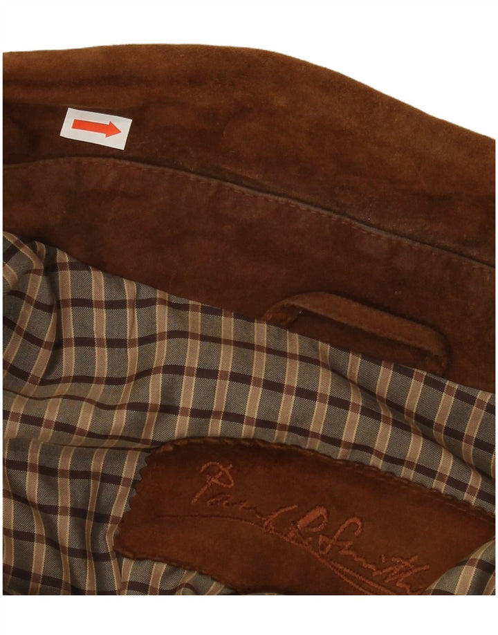 PAUL SMITH Herre ruskindsjakke IT 50 Stor brunt læder