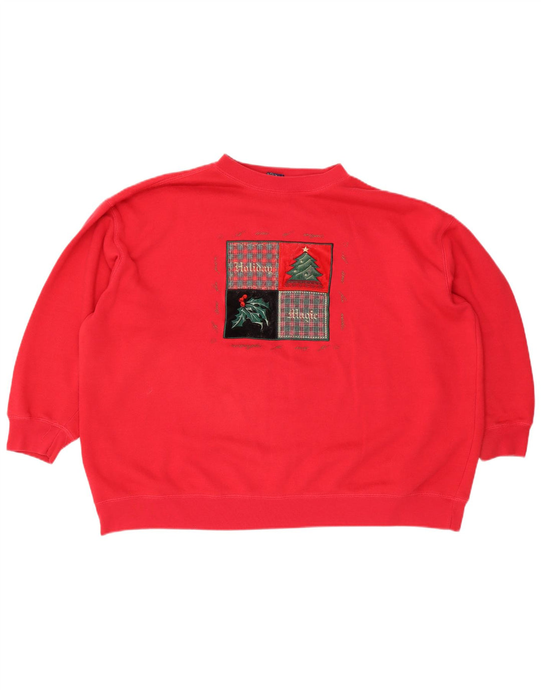 Honours Kvinders Grafisk Oversized Sweatshirt Jumper UK 22/24 2XL Rød