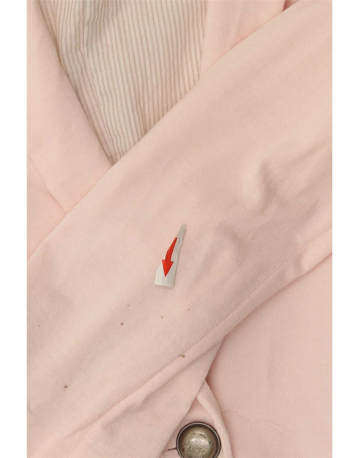 Zara Dame 1 Knap Blazer Jacket UK 14 Large Pink Viscose