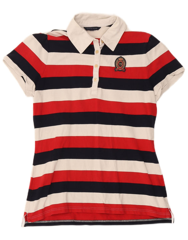 Tommy Hilfiger Dame Rugby Polo Shirt UK 12 Medium Flerfarvet Stribet