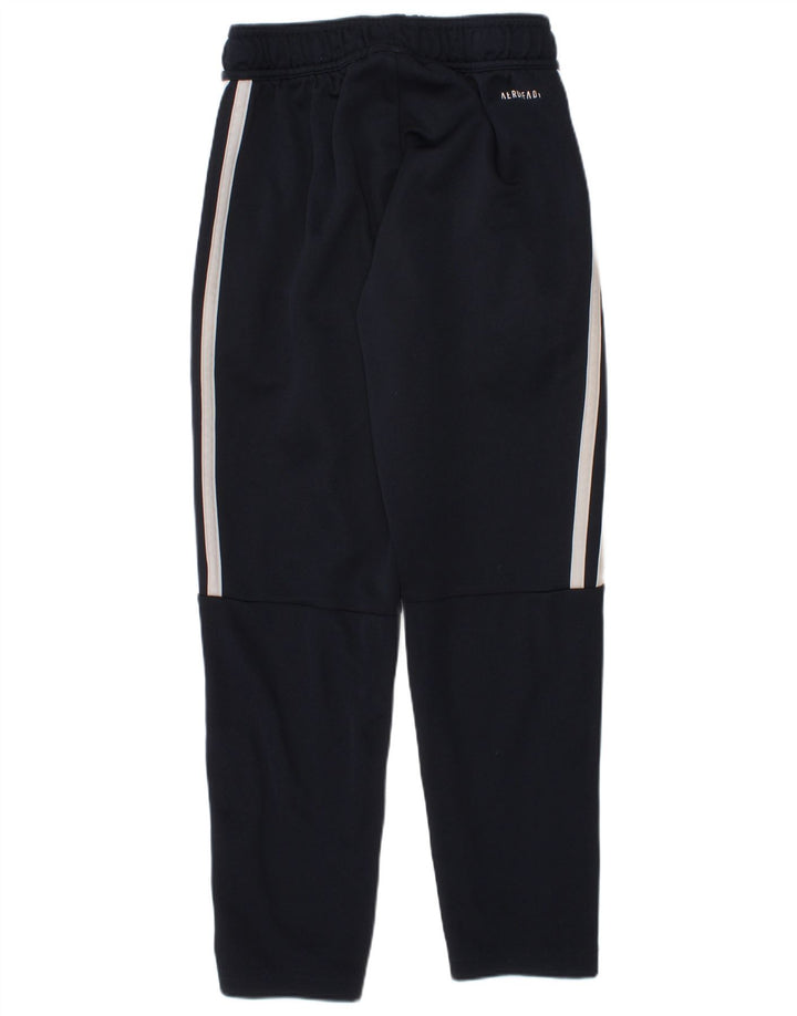 ADIDAS Boys Aeroready Tracksuit Trousers 7-8 Years  Navy Blue Polyester