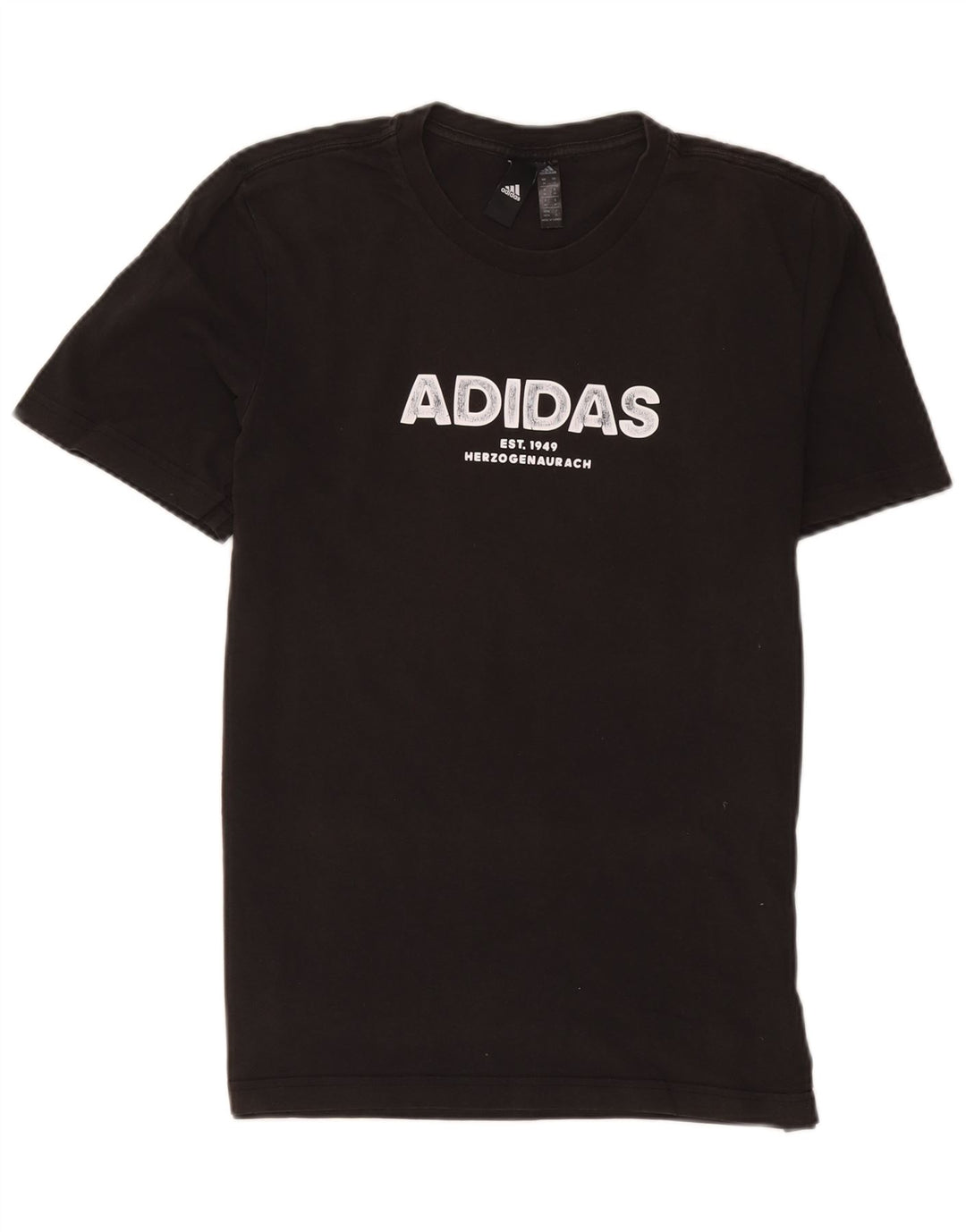Adidas Herre grafisk T-shirt Top Medium Sort Bomuld