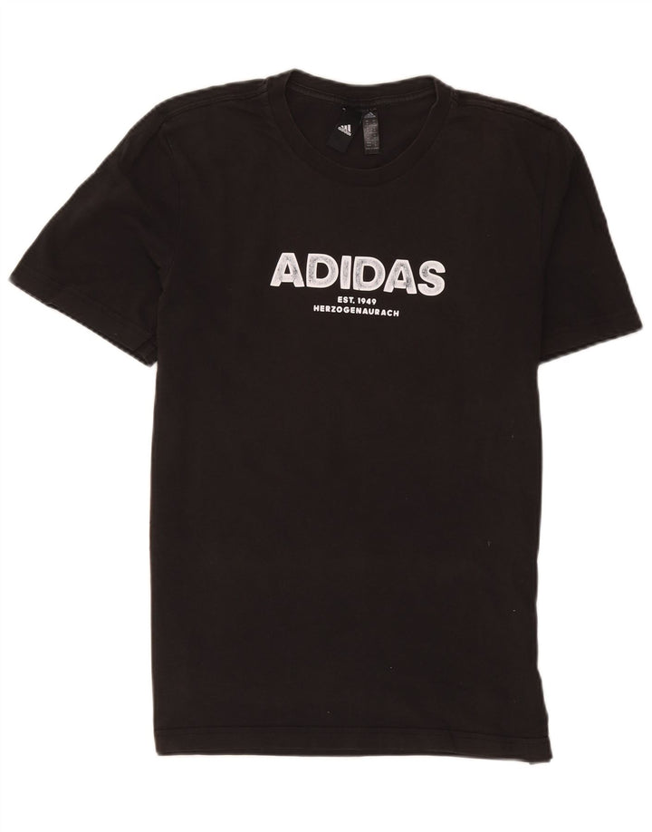 Adidas Herre grafisk T-shirt Top Medium Sort Bomuld