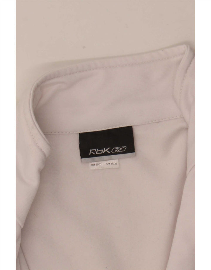 Reebok træningsdragt topjakke til kvinder UK 12 Medium White Colourblock Polyester