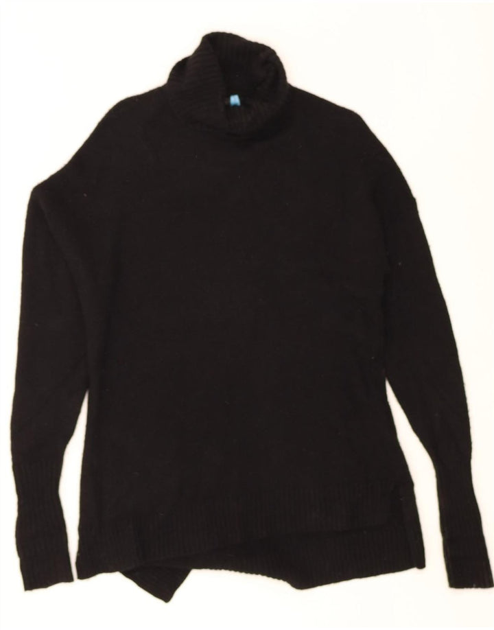 J. CREW Womens Oversized Roll Neck Jumper Sweater UK 2 2XS Black Wool Vintage J. Crew and Second-Hand J. Crew from Messina Hembry 