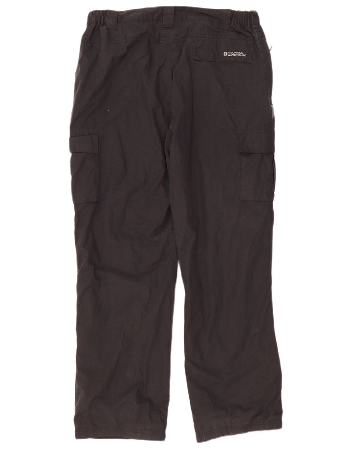 MOUNTAIN WAREHOUSE Herre Straight Cargo Bukser W38 L32 Sort Polyester