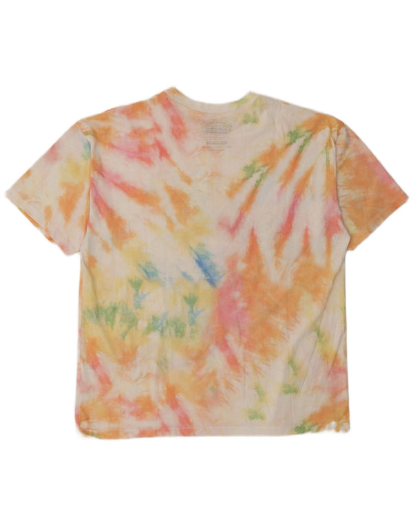 Pull & Bear Herre SpongeBob Grafisk T-Shirt Top Stor Flerfarvet Tie Dye