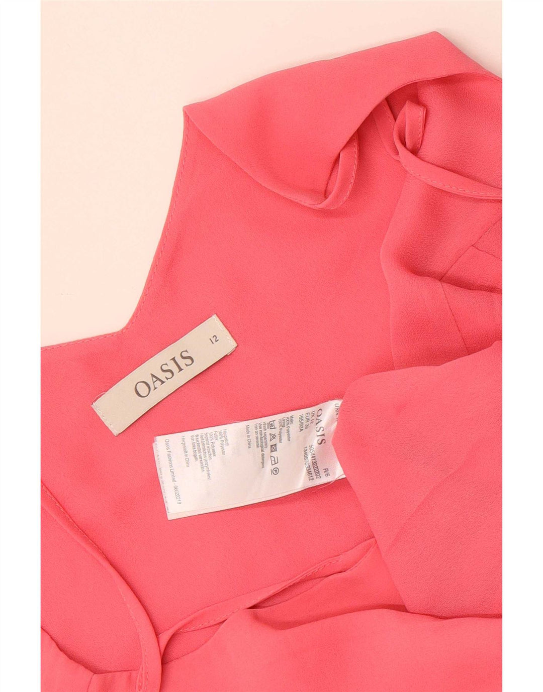 Oasis Dame Cami Top UK 12 Medium Pink Polyester