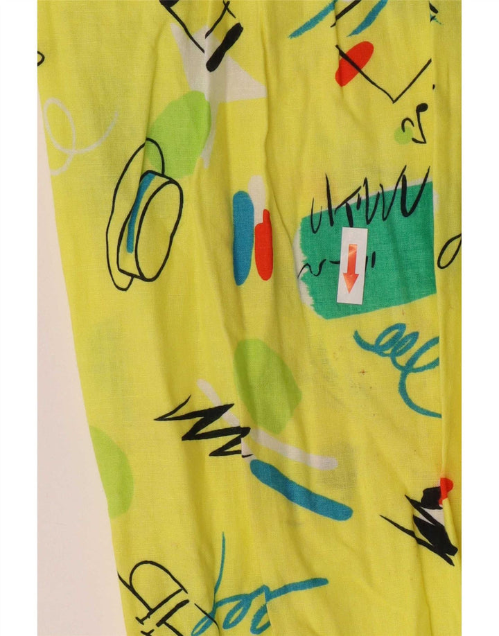 Iber Dame abstrakt mønster Casual Bukser IT 46 Large W28 L28 Gul