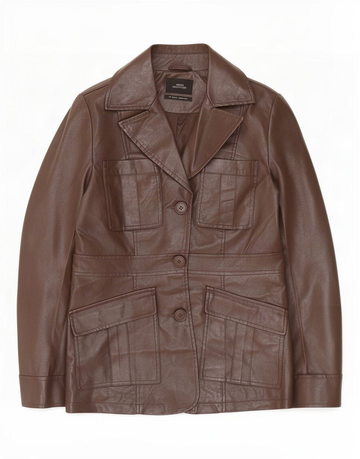 Urban Outfitters Dame 3 Button Blazer Jacket UK 10 Small Brown