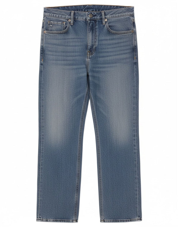 Replay piger grafiske cropped jeans 11-12 år W25 L24 blå bomuld