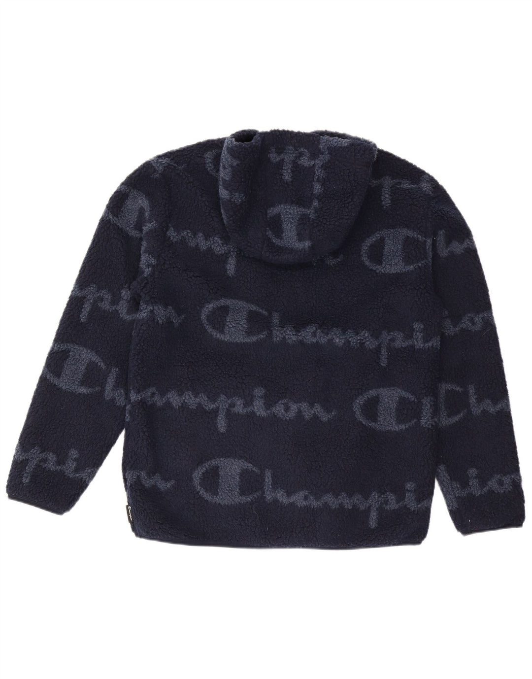 Champion Herre grafisk fleecetrøje med hætte Medium marineblå polyester