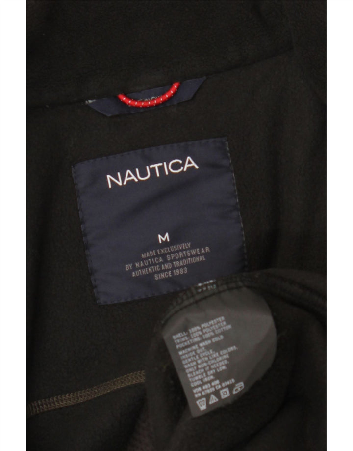 Nautica Herre Fleecejakke UK 38 Medium Sort Colourblock Polyester