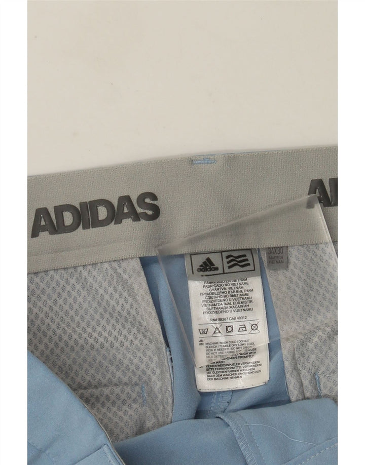 Adidas Straight Casual Bukser til mænd W34 L30 Blå Polyester