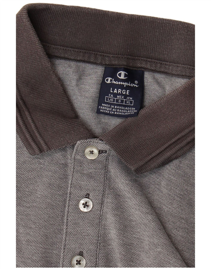 Champion Herre Polo Shirt Large Grå