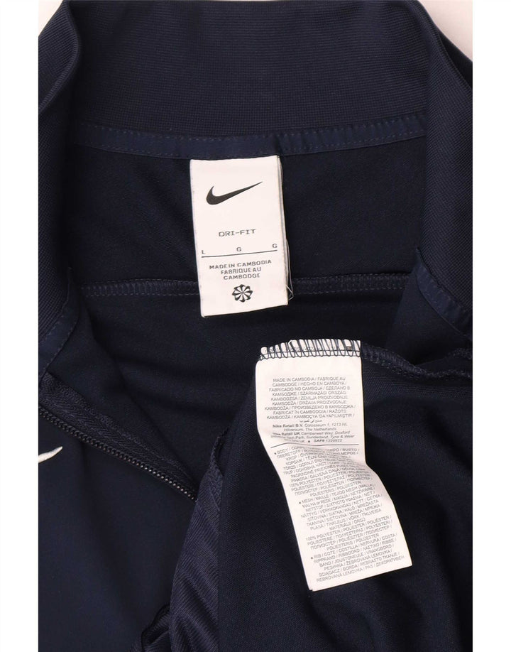 Nike Herre Dri Fit træningsdragt Topjakke Stor marineblå farveblok