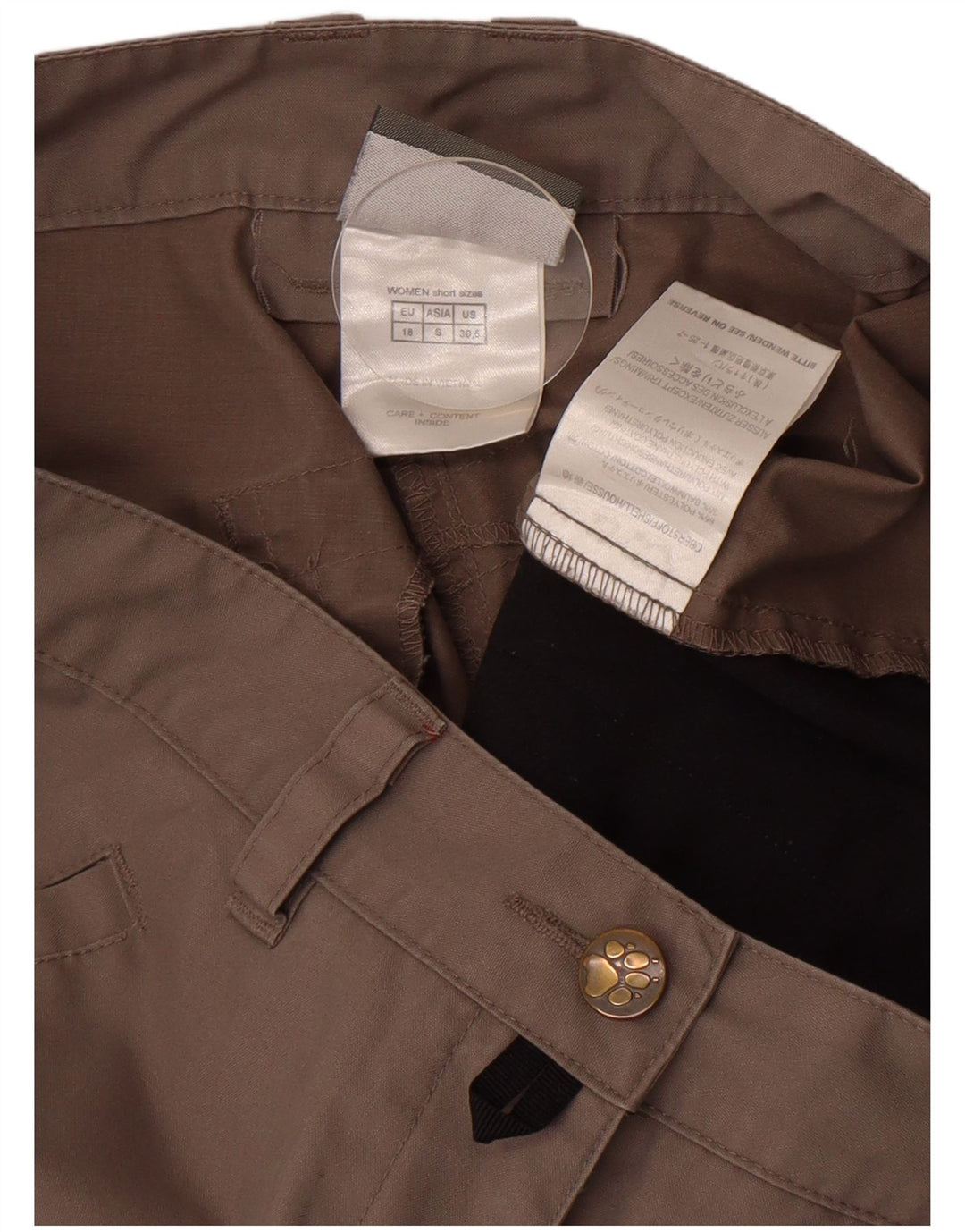 Jack Wolfskin Dame Vandre Cargo Bukser Small W28 L29 Grå Polyester