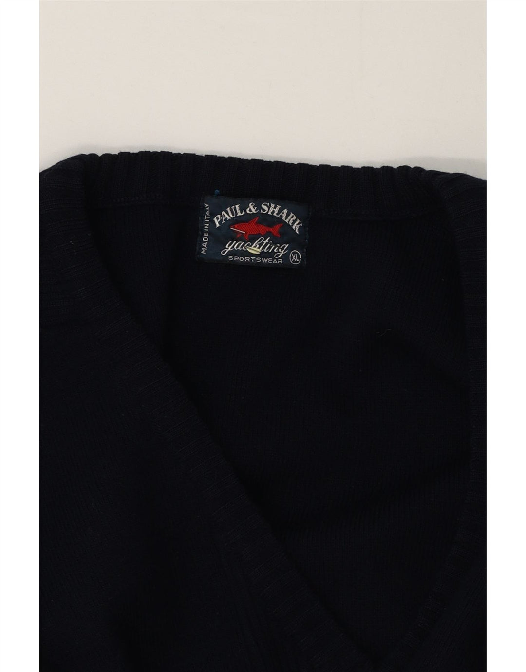 Paul & Shark Herre V-hals sweater XL marineblå