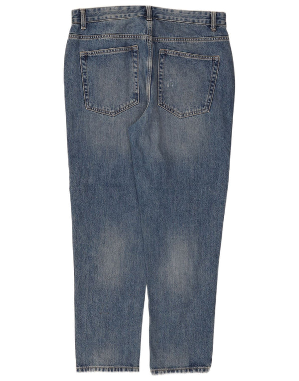 Zara Herre Tapered Jeans EU 42 Large W32 L27 Blå Bomuld