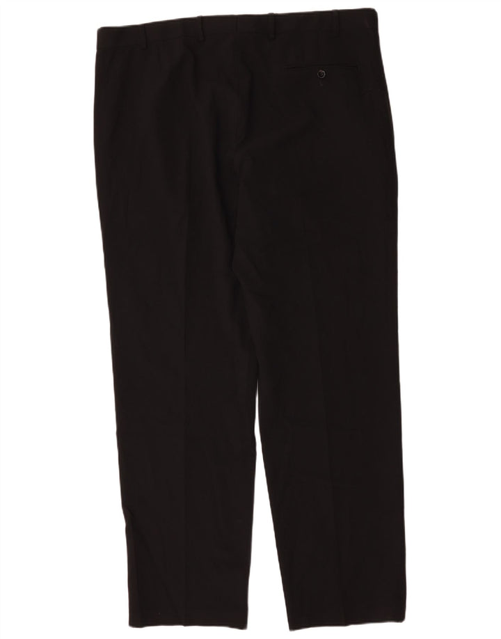 Marks & Spencer Straight Suit Bukser til mænd W42 L33 Sort polyester