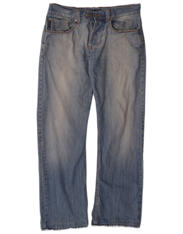 Armani Straight Jeans til mænd W33 L30 Blå Bomuld