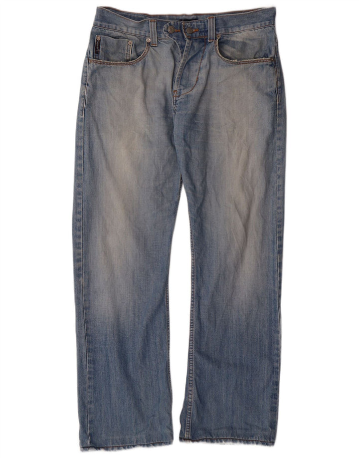 Armani Straight Jeans til mænd W33 L30 Blå Bomuld