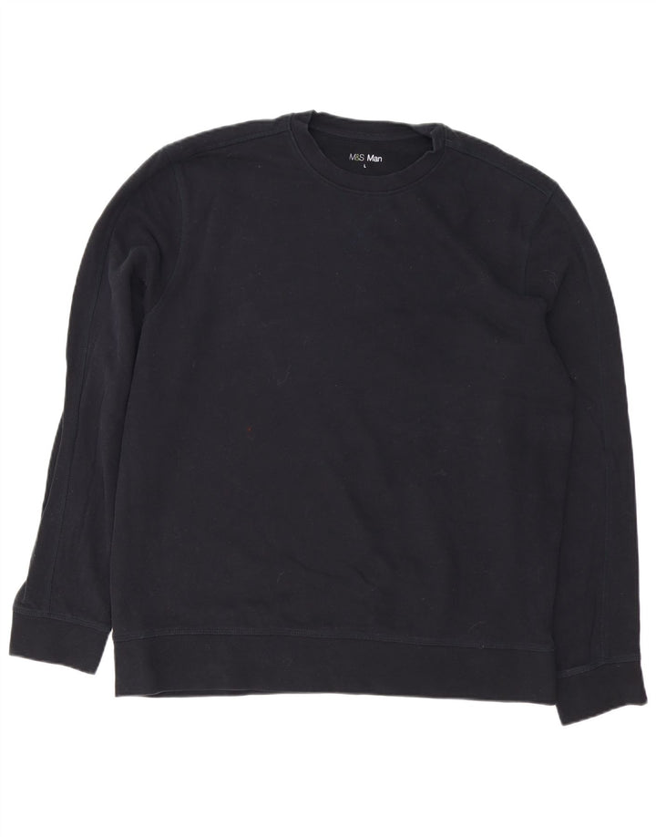 Marks & Spencer Sweatshirt til mænd Stor marineblå bomuld