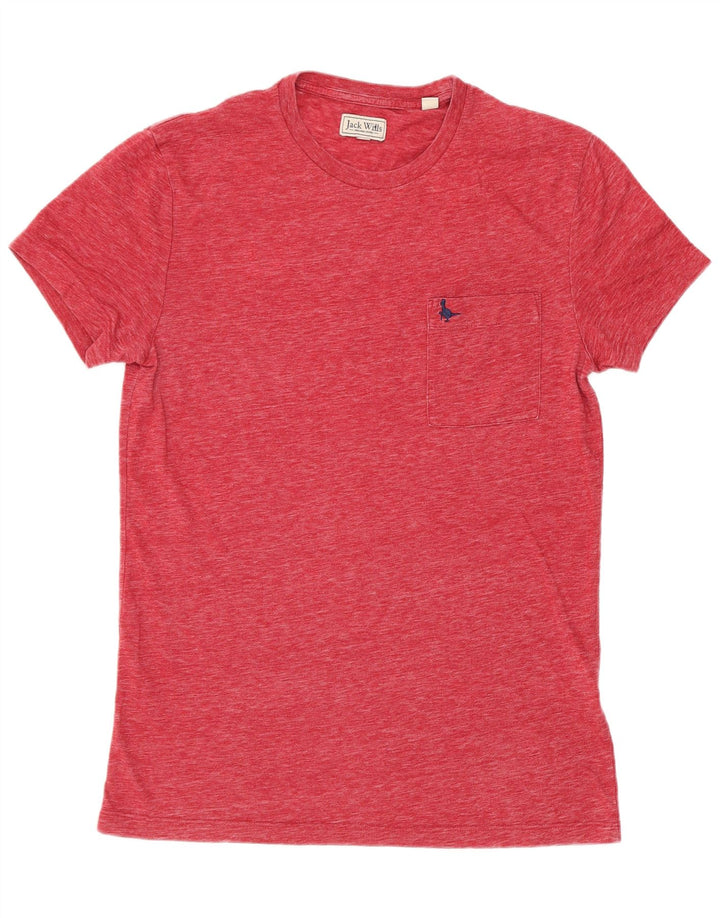 Jack Wills Herre T-Shirt Top Lille Rød Bomuld